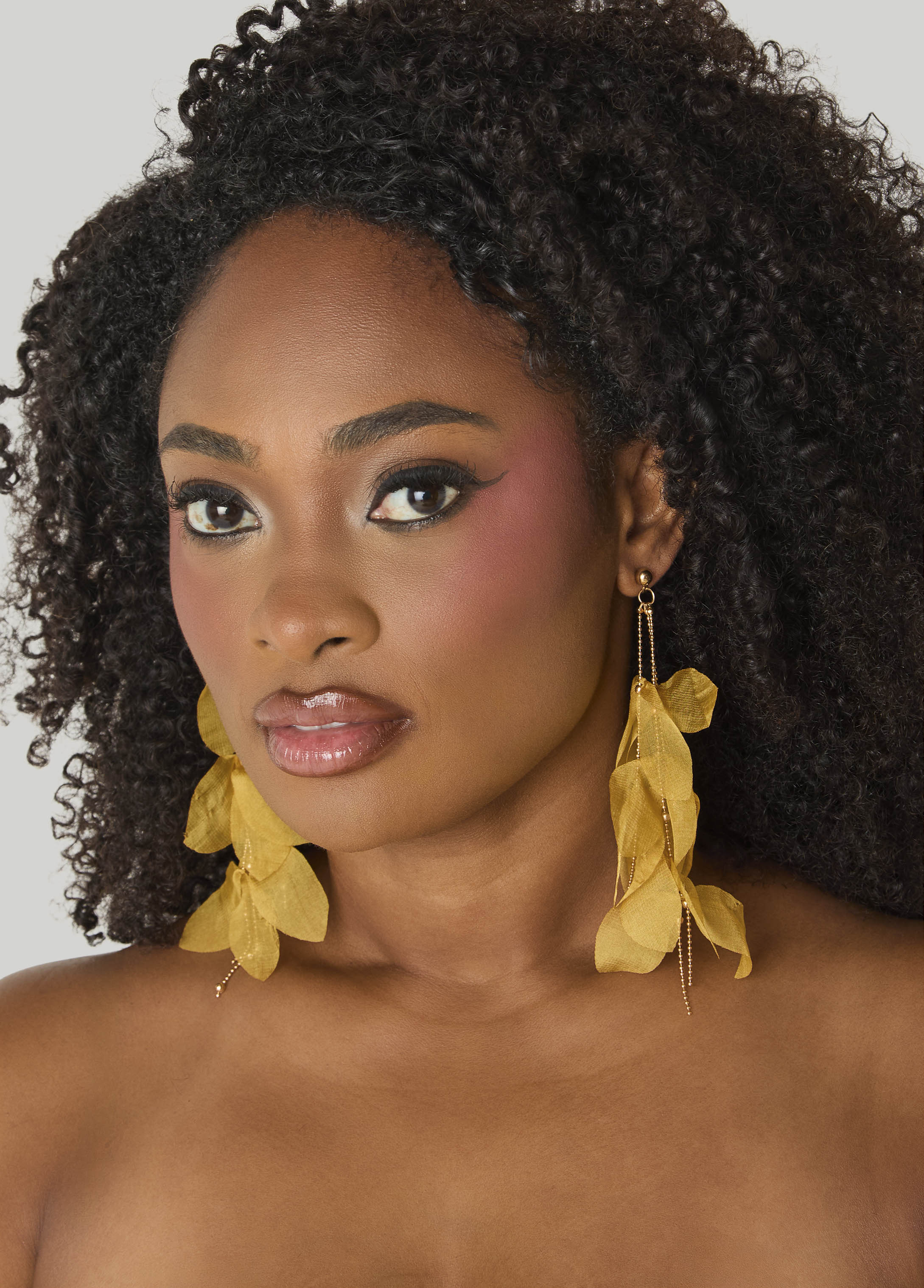 Chiffon Flower Earrings