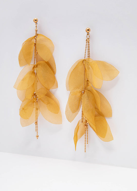 Chiffon Flower Earrings