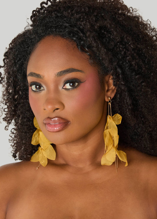 Chiffon Flower Earrings