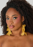 Chiffon Flower Earrings