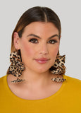 Animal Print Petal Earrings