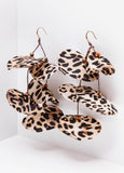 Animal Print Flower Earrings
