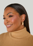 Gold And Faux Pearl Teardrop Earrings