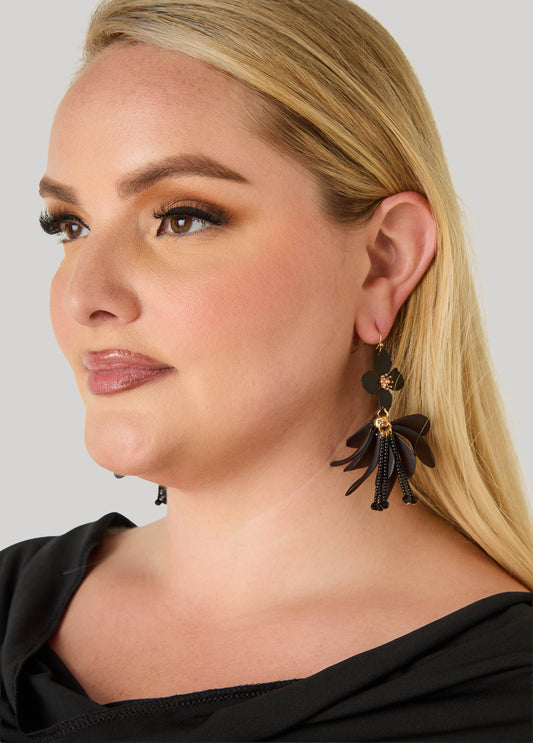 Beaded Flower Earrings