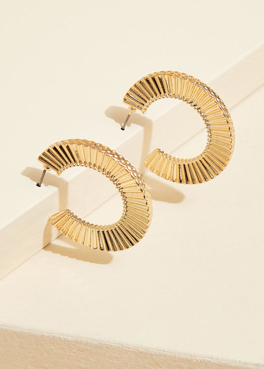 Textured Hoop Earrings