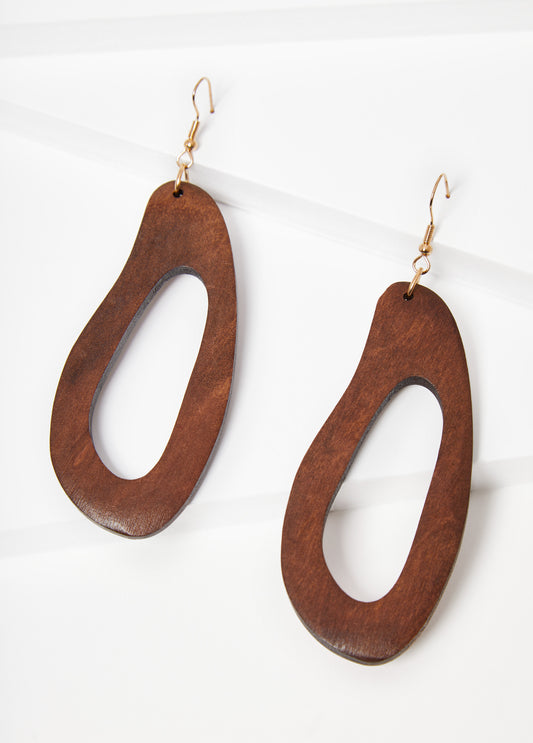 Cutout Wood Earrings