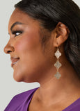 Pave Crystal Clover Earrings