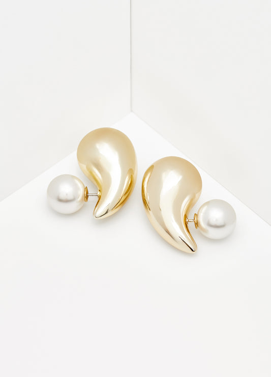Gold Tone Teardrop Earrings