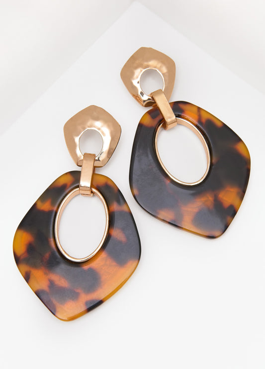 Tortoiseshell Drop Earrings