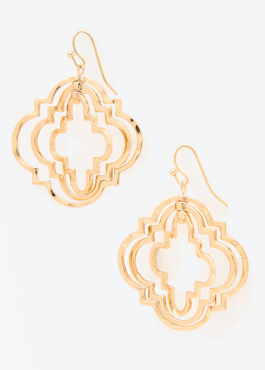 Layered Clover Earrings