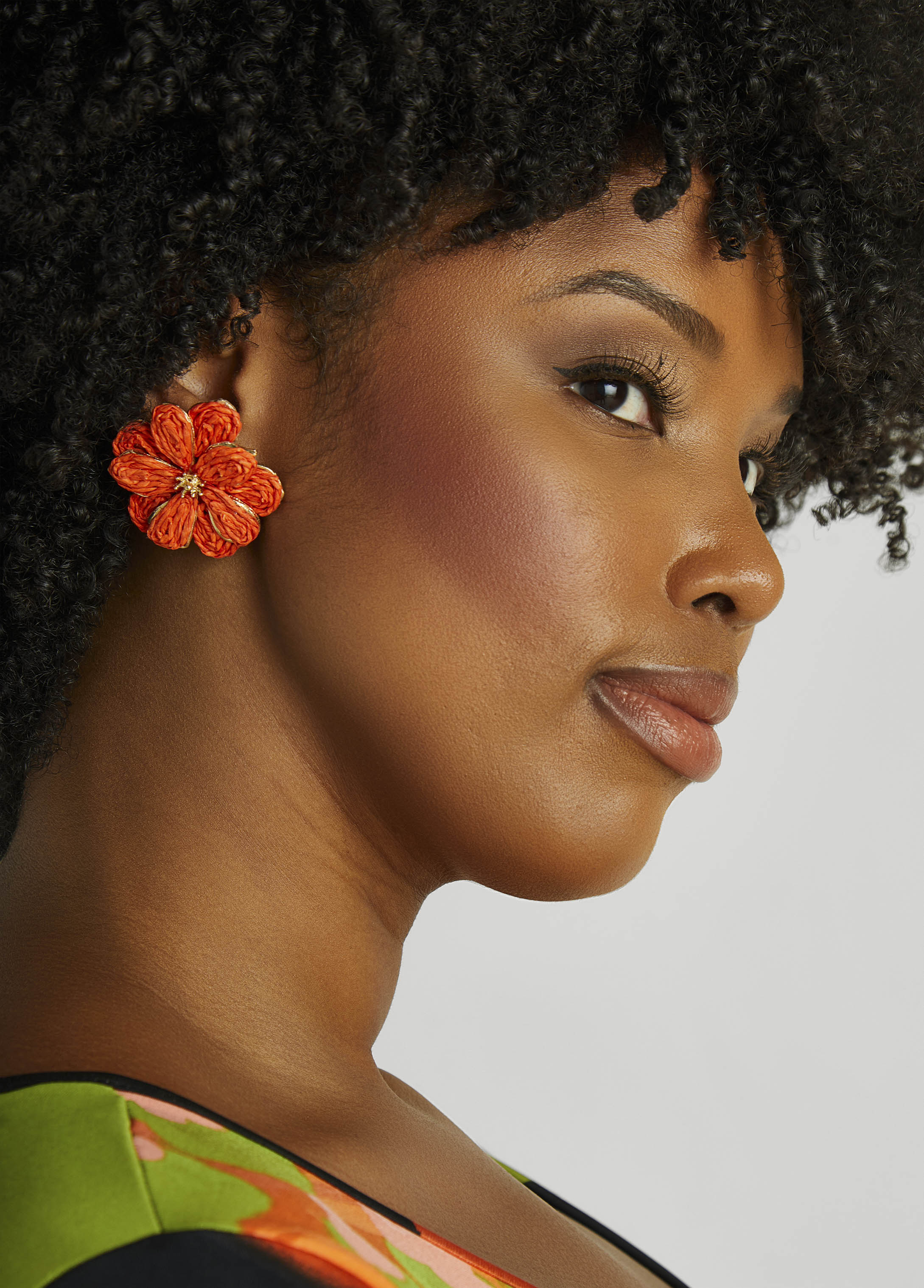 Raffia Flower Earrings