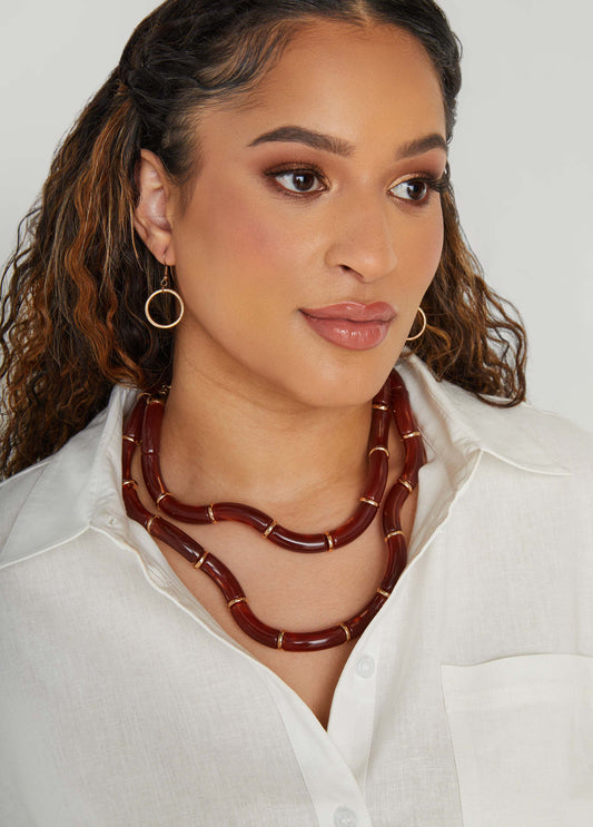 Layered Enamel Necklace