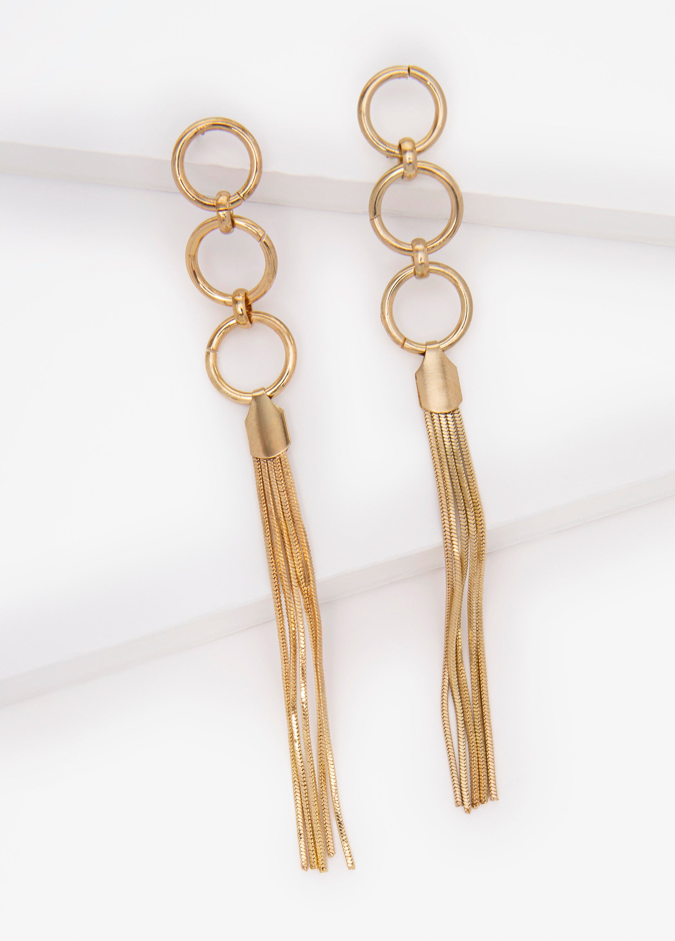 Tasseled Ring Earrings