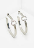 Silver Tone Hoop Earrings