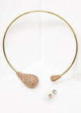 Crystal Teardrop Collar Set