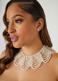 Faux Pearl Collar Set