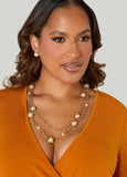 Layered Faux Pearl Necklace