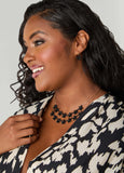 Flower Beaded Necklace Set