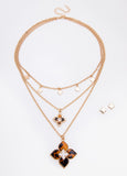 Clover Necklace And Earrings Set