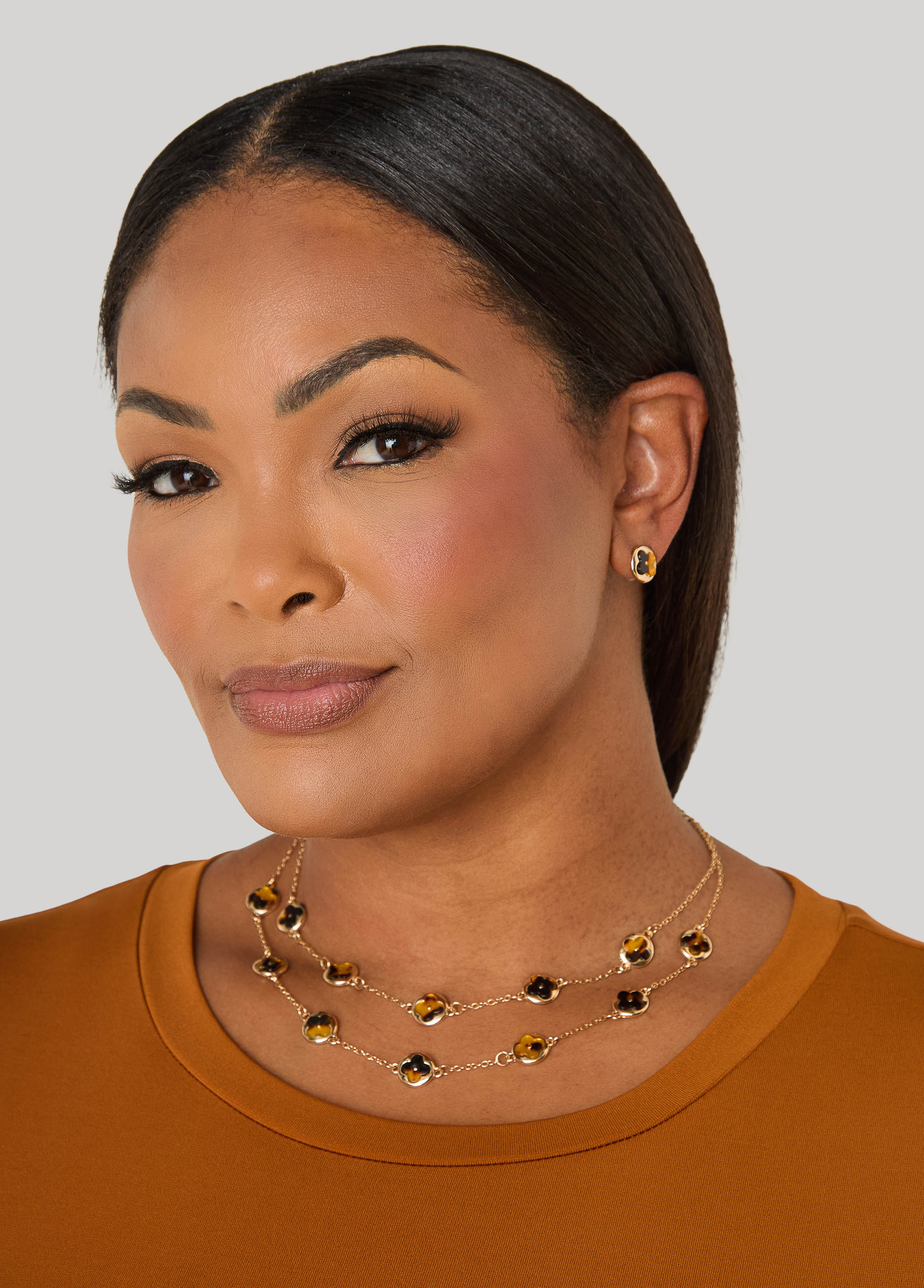 Tortoiseshell Clover Necklace Set