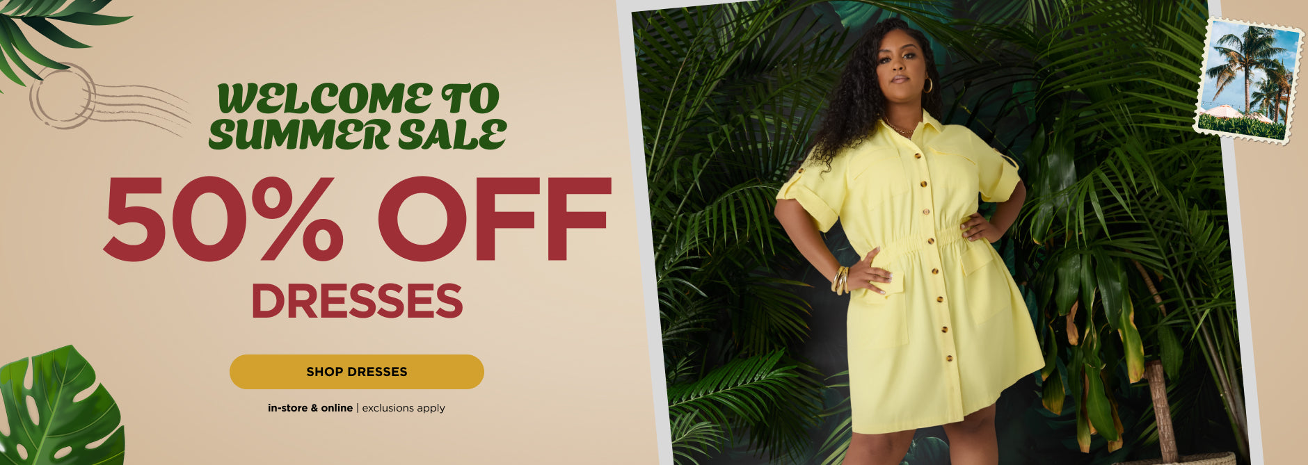 50% off Dresses