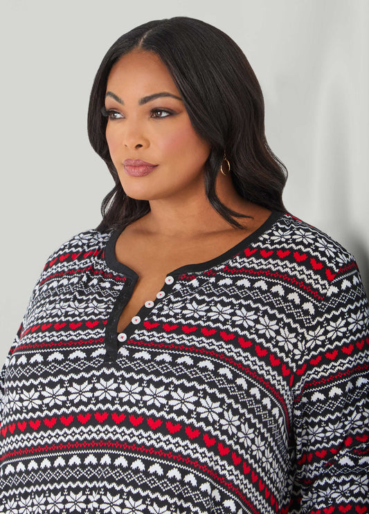 Pillow Talk Printed Sleepshirt