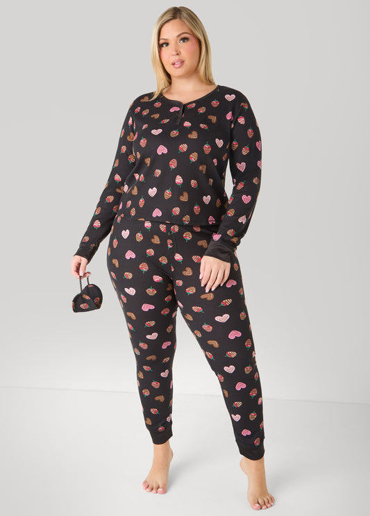 Plus Size UnBearably Cute 3 Pc Pajama Set