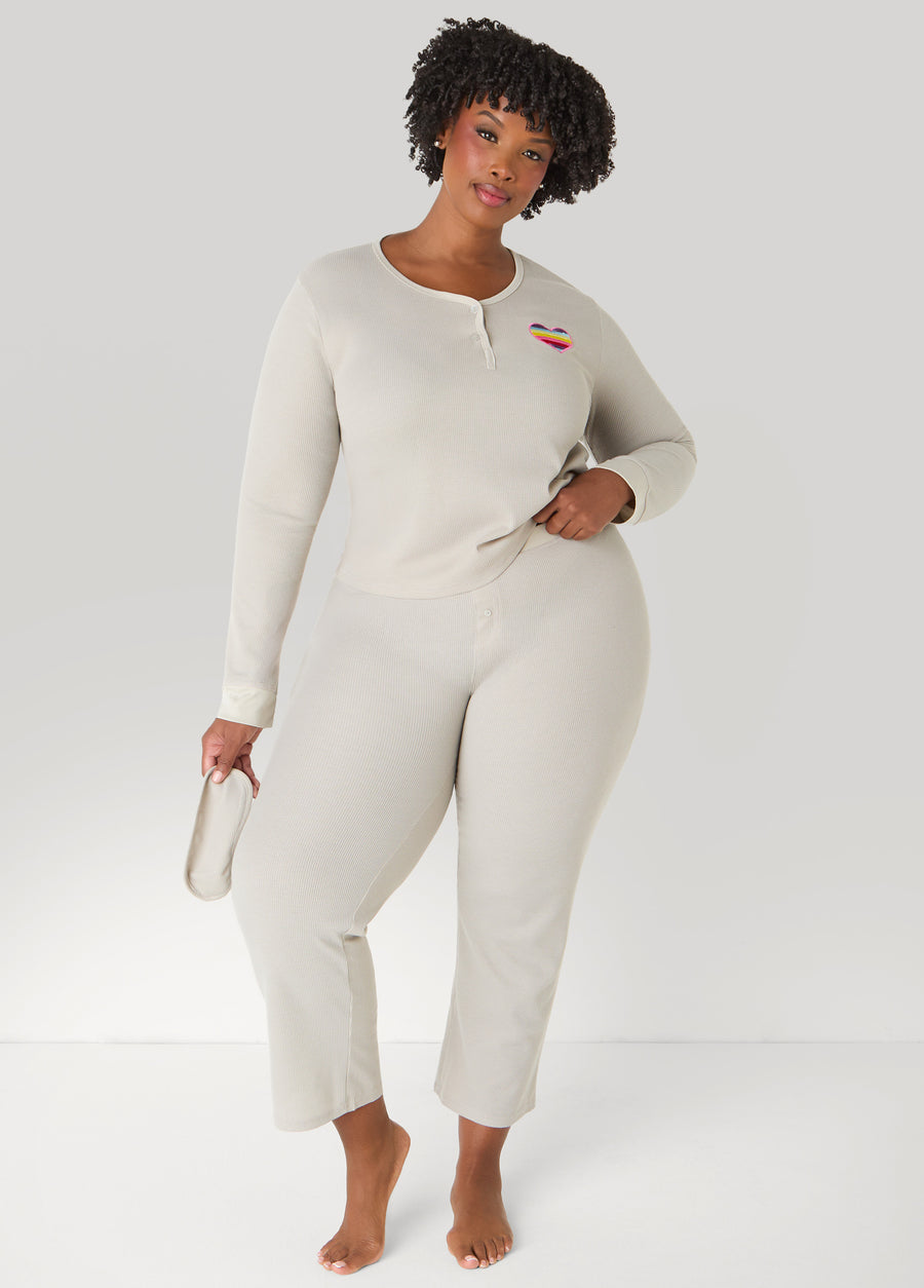 Plus Size UnBearably Cute Heart Pajama Set