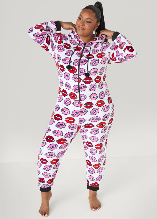 Plus Size UnBearably Cute Lips Onesie