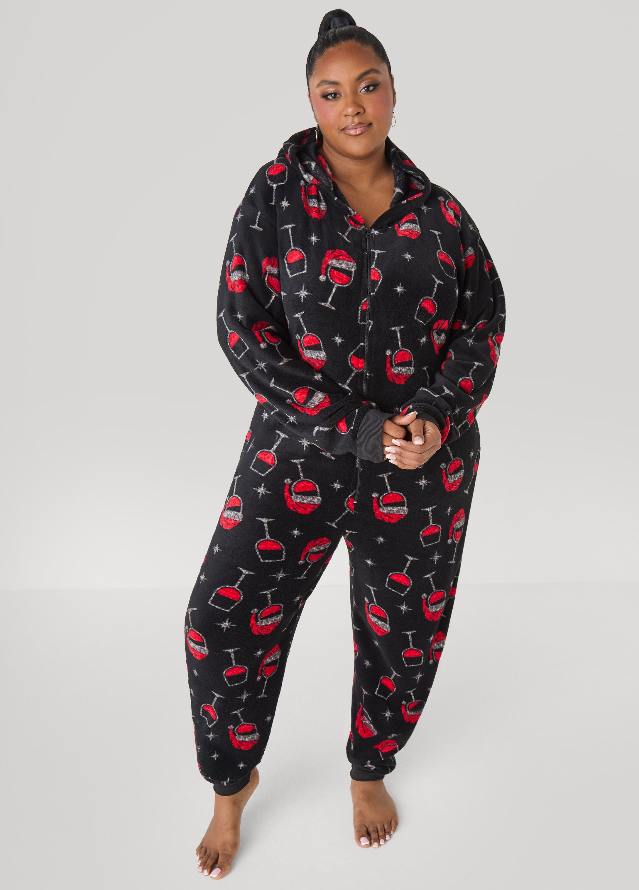 Plus Size UnBearably Cute Wine Onesie