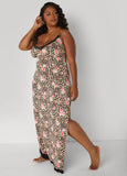 Printed Lace Trimmed Nightgown
