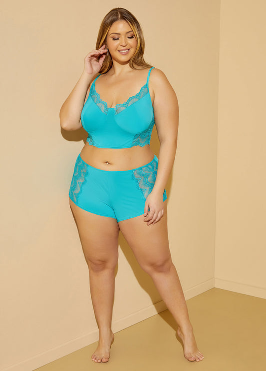 Plus Size Sexy Lingerie Bralette Shorts Set Plus Size Intimates