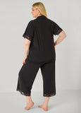 Lace Trimmed Jersey Pajama Set