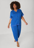 Lace Trimmed Jersey Pajama Set