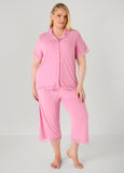 Lace Trimmed Jersey Pajama Set