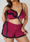 Bralette & Shorts 3 Piece Set