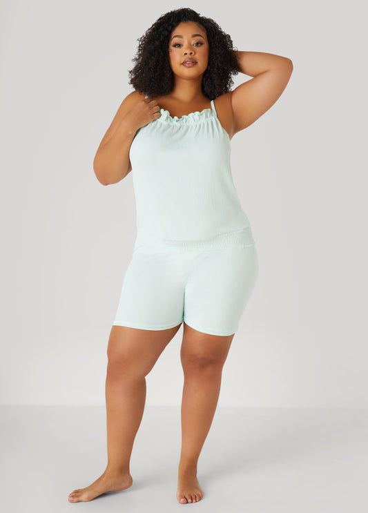 Plus Size Love To Sleep Textured Romper