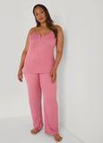 Plus Size Love To Sleep Ribbed Pajama Set