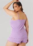Love To Sleep Ribbed PJ Shorts Set