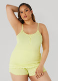 Love To Sleep Ribbed PJ Shorts Set