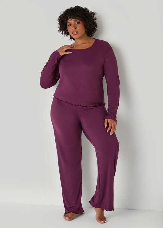 Plus Size Love To Sleep Ribbed PJ Set