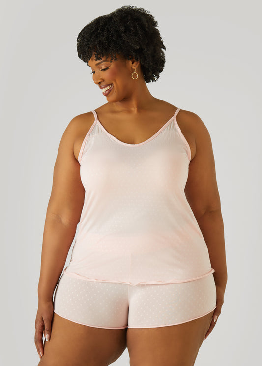 Plus Size Love To Sleep Dotted Shorts Set
