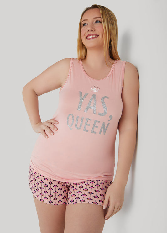 Plus Size Love To Sleep Yas Queen PJs Set