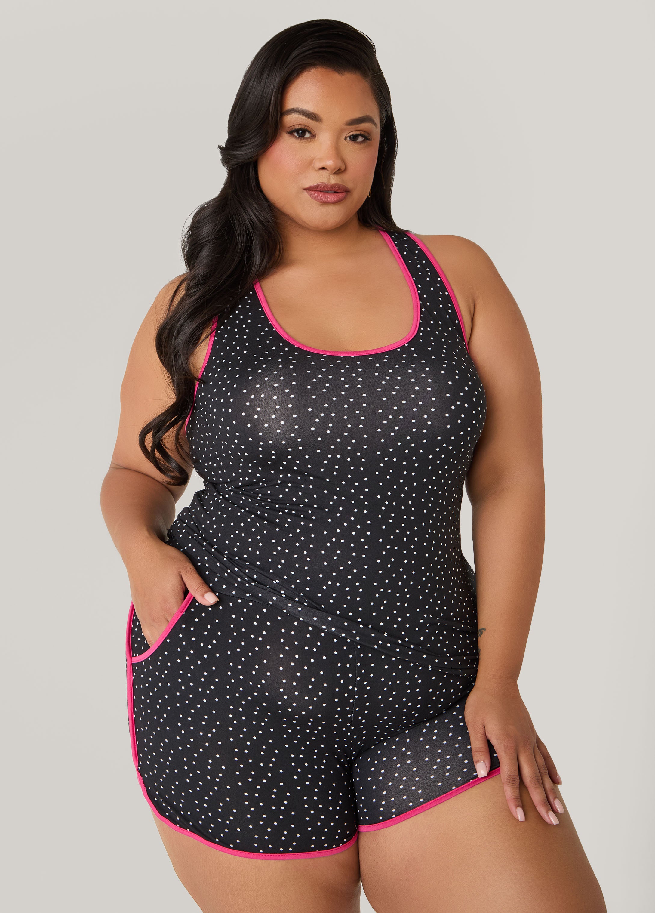 Plus Size Emme Jordan Polka Dot Shorts Set