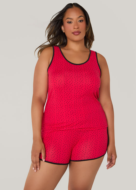 Plus Size Emme Jordan Dotted Shorts Set