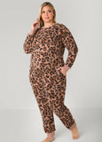 Plus Size UnBearably Cute Leopard PJs Set