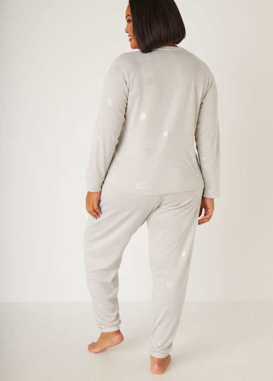 Bebe Metallic Hearts Joggers Set