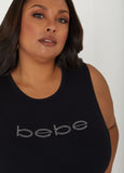 Bebe Crystal Ribbed Shorts Set