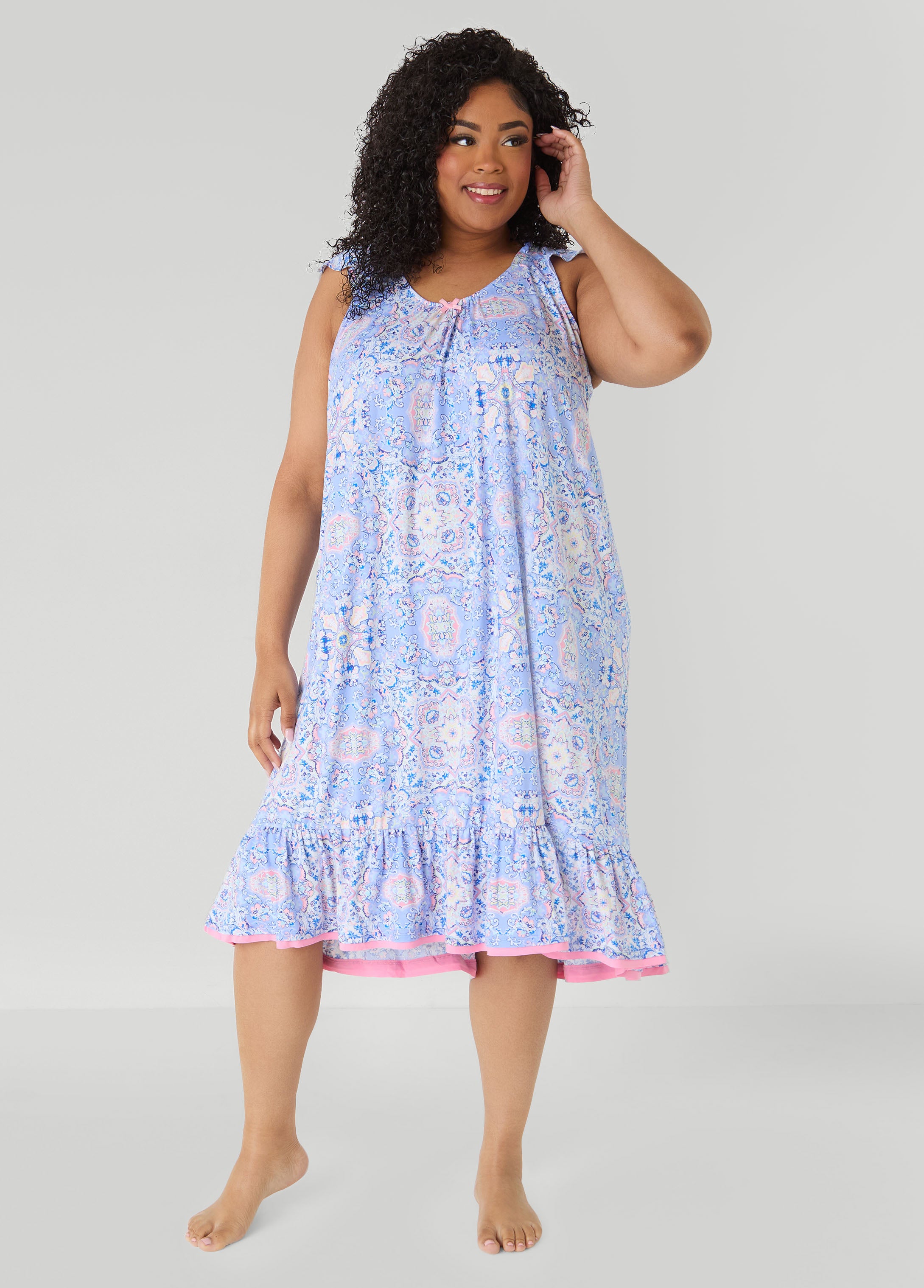 Ellen Tracy Printed Night Gown