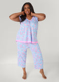 Ellen Tracy Floral PJ Capris Set